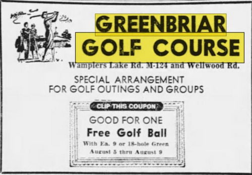 Greenbriar Golf Course (Greenbriar Golf & RV Park) - Jul 31 1968 Ad (newer photo)